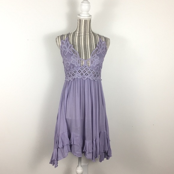 Free People Dresses & Skirts - Free People lavender knitted halter top dress Large